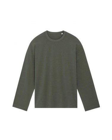 KOSZULKA LONGSLEEVE OVERSIZED UNISEX KHAKI