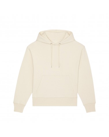 GRUBA BLUZA KRÓTKA Z KAPTUREM UNISEX BEŻOWA