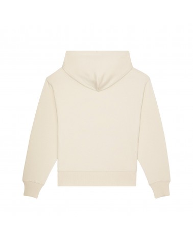 GRUBA BLUZA KRÓTKA Z KAPTUREM UNISEX BEŻOWA