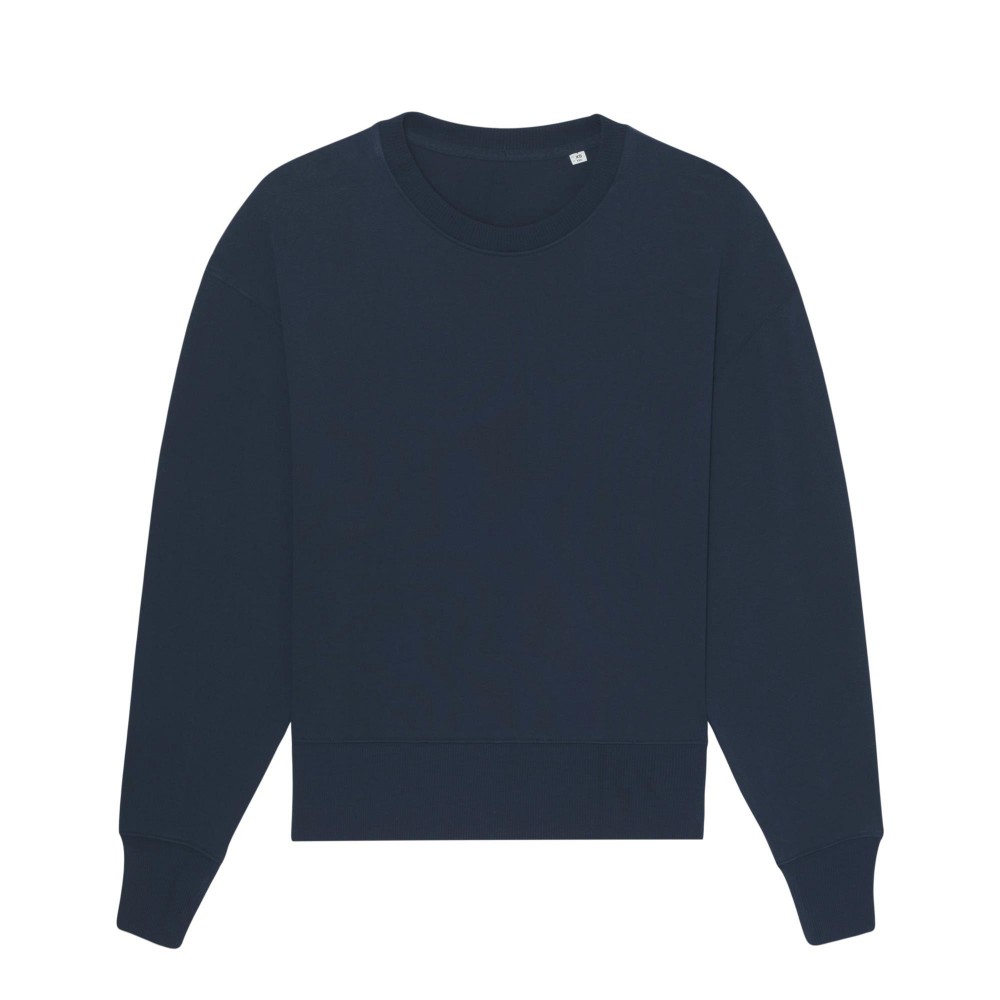 GRUBA LUŹNA KRÓTKA BLUZA UNISEX GRANATOWA