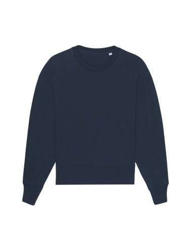 GRUBA LUŹNA KRÓTKA BLUZA UNISEX GRANATOWA