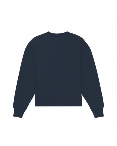 GRUBA LUŹNA KRÓTKA BLUZA UNISEX GRANATOWA