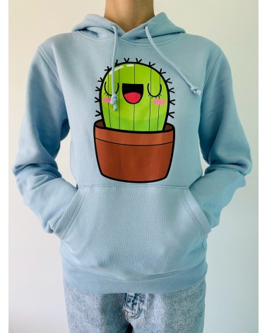 BLUZA Z KAPTUREM UNISEX CHARLUNA NADRUK KAKTUS
