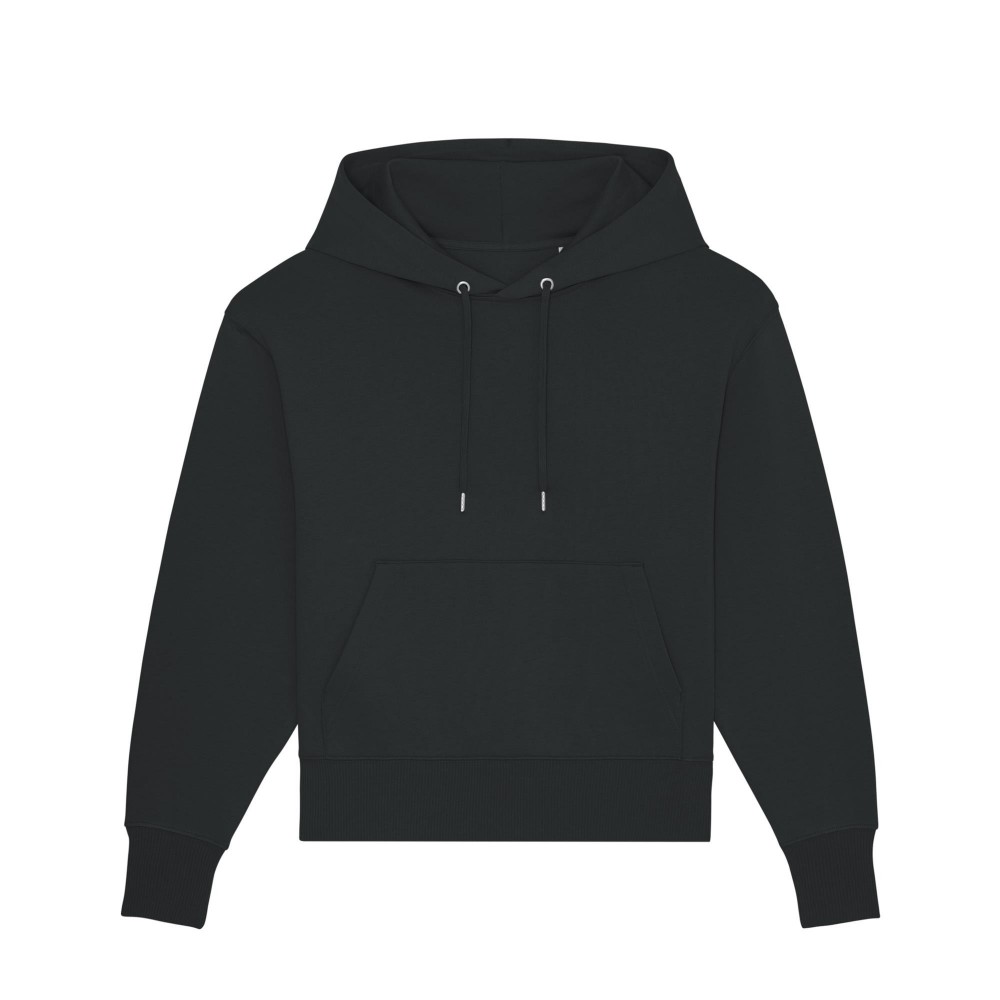BLUZA KRÓTKA Z KAPTUREM UNISEX CZARNA