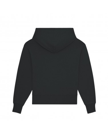 BLUZA KRÓTKA Z KAPTUREM UNISEX CZARNA