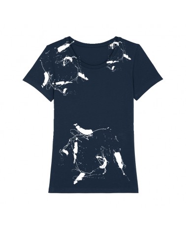 DOPASOWANY TSHIRT DAMSKI GRANATOWY