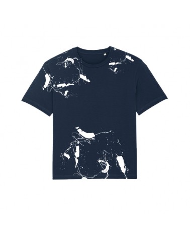 TSHIRT LUŹNY UNISEX GRANATOWY