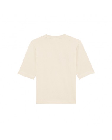 TSHIRT LUŹNY DAMSKI BEŻOWY
