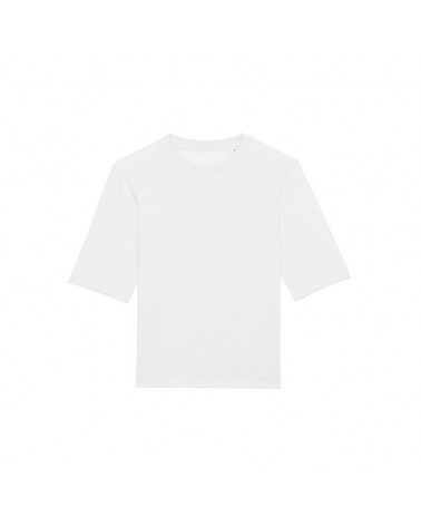 TSHIRT LUŹNY DAMSKI BIAŁY