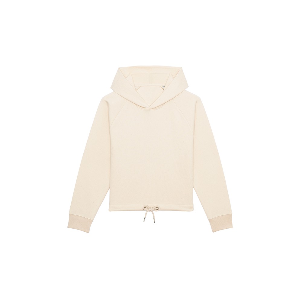 WOMEN CROPPED HOODIE MEDIUM FIT OFF WHITE WOMEN CROPPED HOODIE MEDIUM FIT OFF WHITE