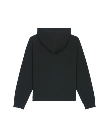 WOMEN CROPPED HOODIE MEDIUM FIT BLACK