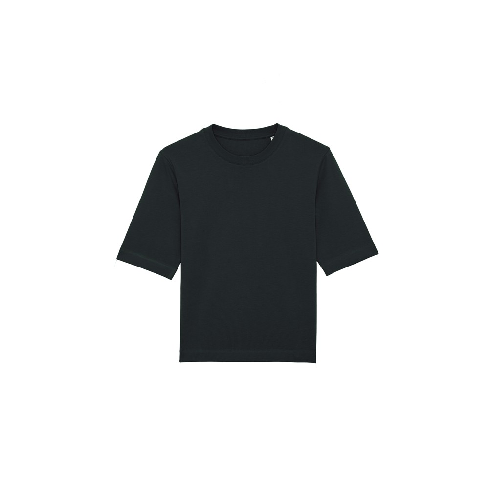 TSHIRT LUŹNY DAMSKI CZARNY