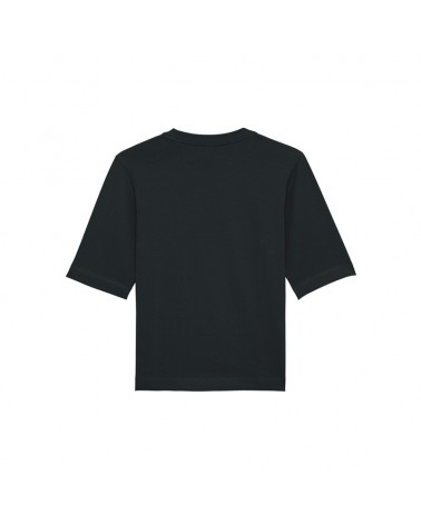 TSHIRT LUŹNY DAMSKI CZARNY