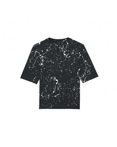 TSHIRT LUŹNY DAMSKI CZARNY