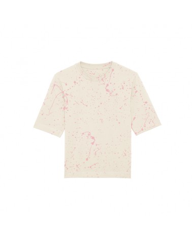 TSHIRT LUŹNY DAMSKI BEŻOWY