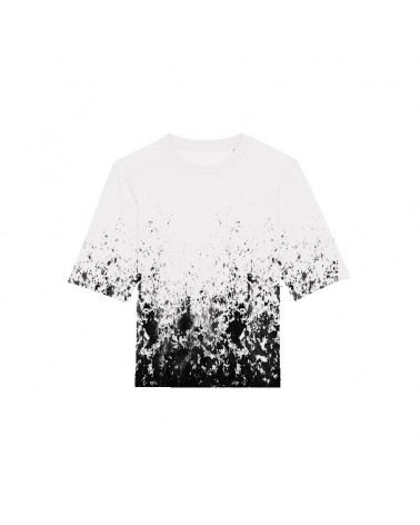 TSHIRT LUŹNY DAMSKI BIAŁY