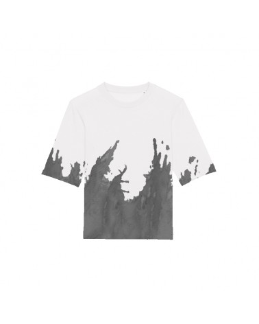TSHIRT LUŹNY DAMSKI BIAŁY