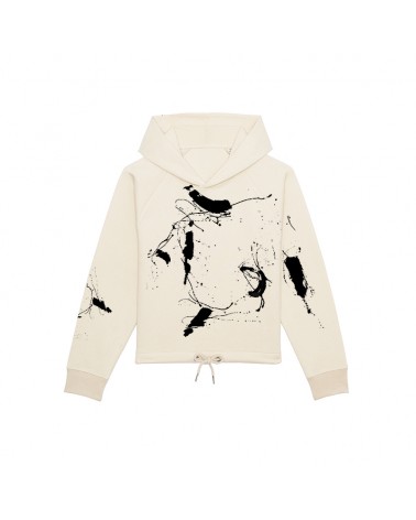WOMEN CROPPED HOODIE MEDIUM FIT OFF WHITE