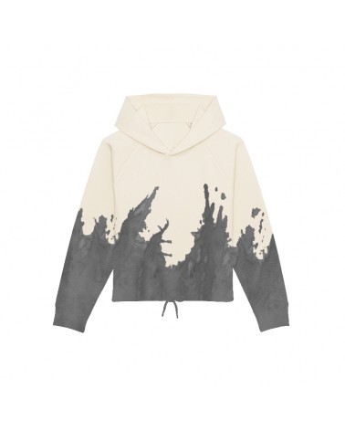 WOMEN CROPPED HOODIE MEDIUM FIT OFF WHITE