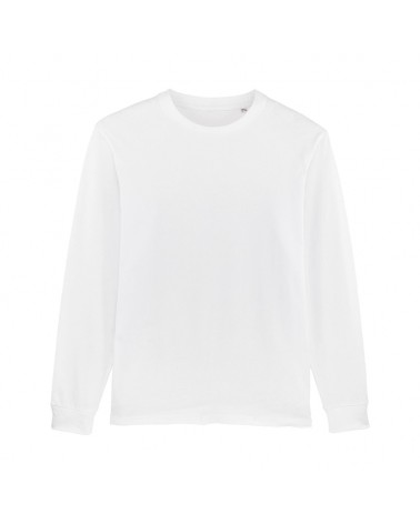 LONGSLEEVE MEDIUM FIT UNISEX ZE ŚCIĄGACZAMI BIAŁY
