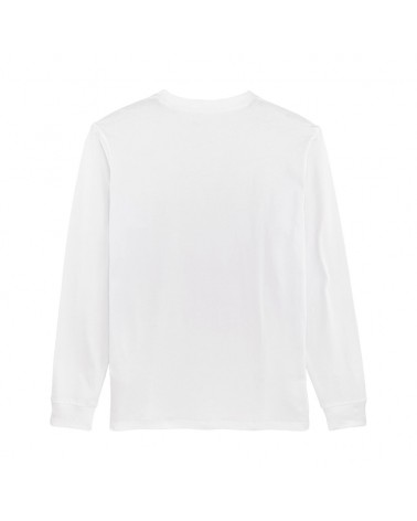 LONGSLEEVE MEDIUM FIT UNISEX ZE ŚCIĄGACZAMI BIAŁY