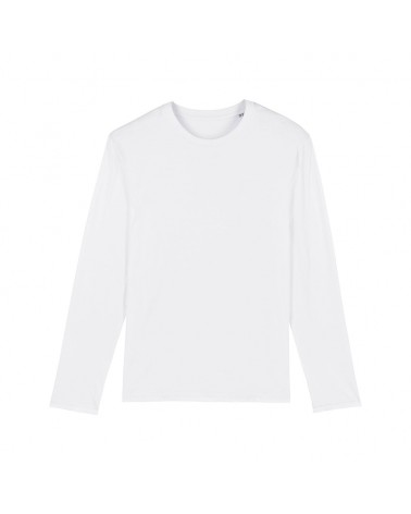KOSZULKA LONGSLEEVE MEDIUM FIT MĘSKA BIAŁA