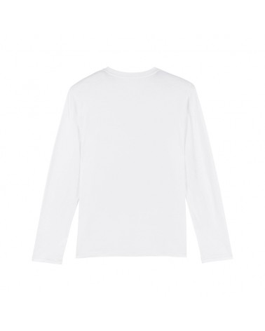 KOSZULKA LONGSLEEVE MEDIUM FIT MĘSKA BIAŁA