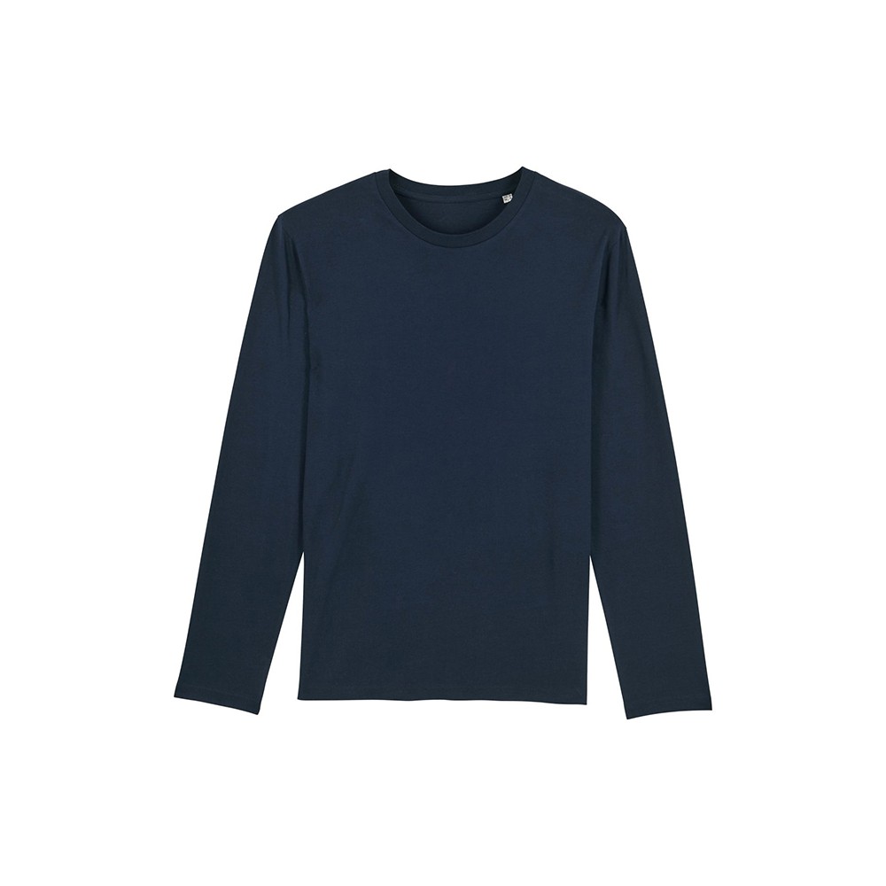 KOSZULKA LONGSLEEVE MEDIUM FIT MĘSKA GRANATOWA