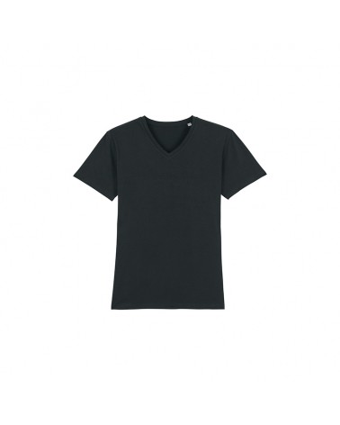 TSHIRT MĘSKI W SEREK LEKKO DOPASOWANY CZARNY