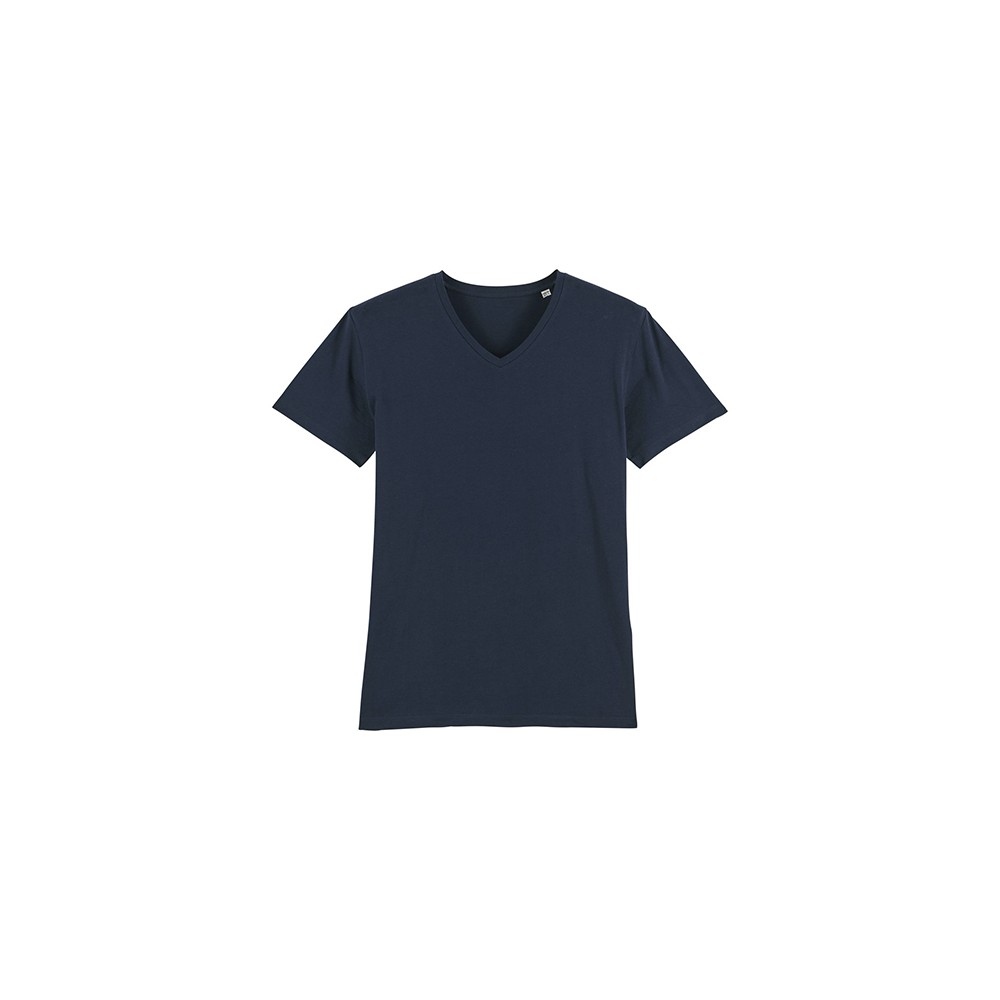 TSHIRT MĘSKI W SEREK LEKKO DOPASOWANY GRANATOWY TSHIRT MĘSKI W SEREK LEKKO DOPASOWANY GRANATOWY