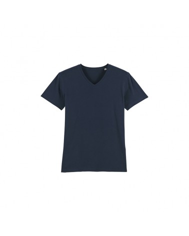 TSHIRT MĘSKI W SEREK LEKKO DOPASOWANY GRANATOWY