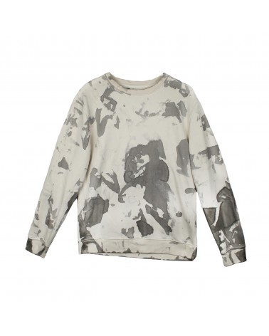 SWEATSHIRT UNISEX FITTED OFF WHITE