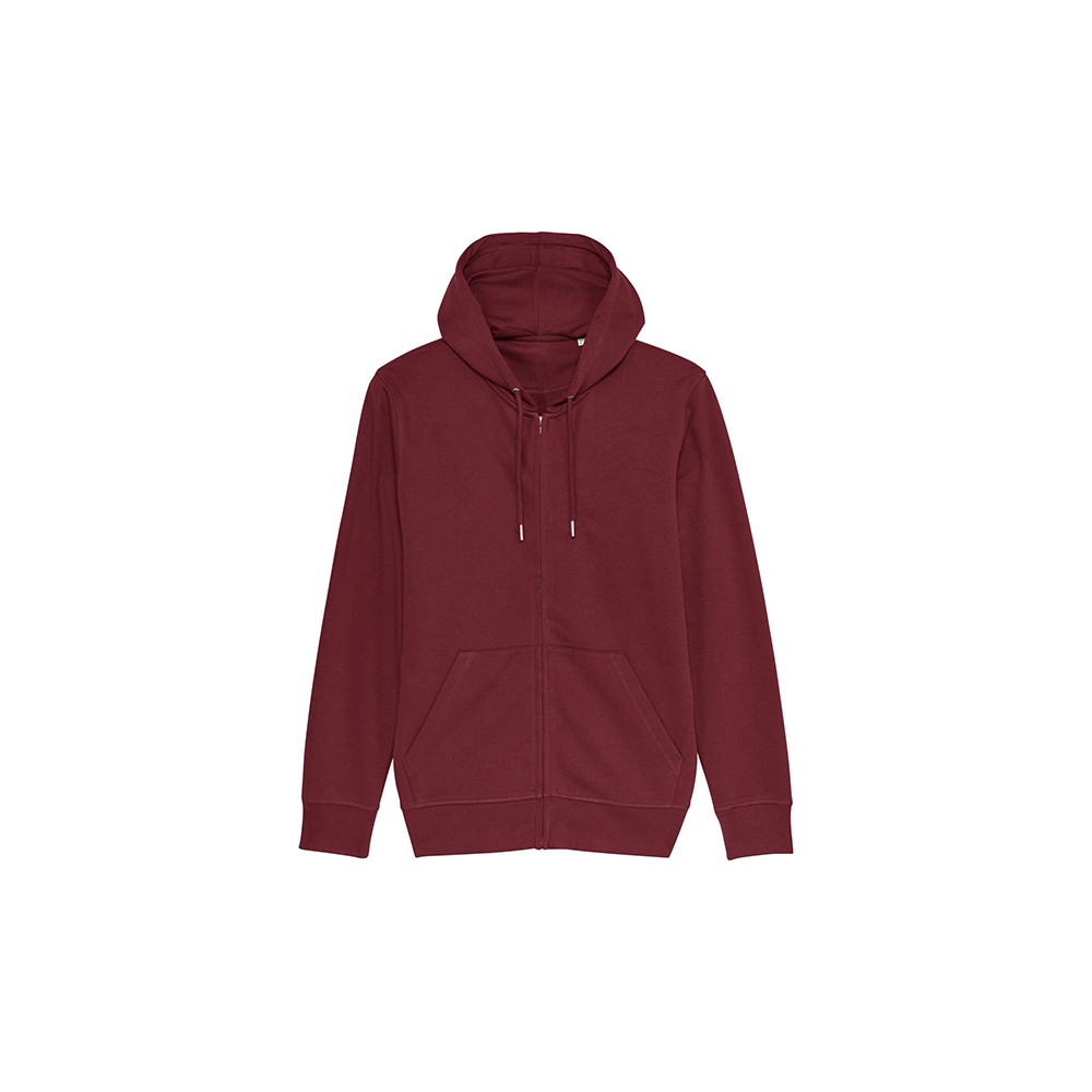 LEKKO DOPASOWANA BLUZA ROZPINANA UNISEX BORDO LEKKO DOPASOWANA BLUZA ROZPINANA UNISEX BORDO