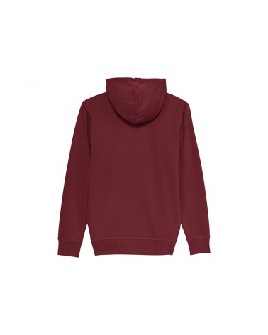 LEKKO DOPASOWANA BLUZA ROZPINANA UNISEX BORDO