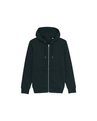 THE ICONIC MEN'S ZIP-THRU HOODIE SWEATSHIRT BLACK